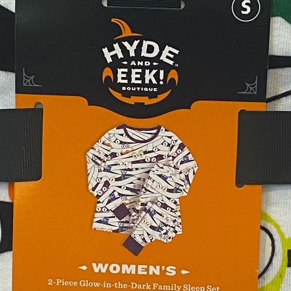 Hyde and Eek! Boutique Women's Cute Mummy Glow-in-the-Dark Pajamas Sz Small NWT - Picture 6 of 6